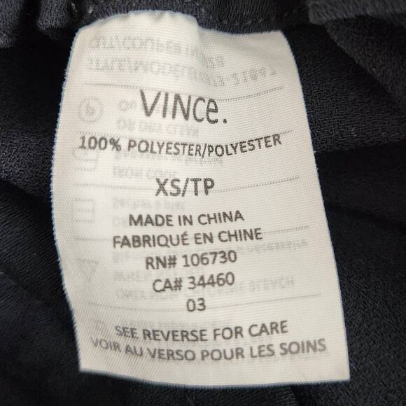 Vince Crepe lightweight Trouser Joggers Knit cuffs Side Stripe Womens Size XS - Picture 8 of 8